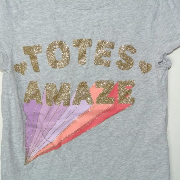 Crazy 8 Gray Glitter Tee Totes Amaze 7 8 Years - Picture 2 of 3